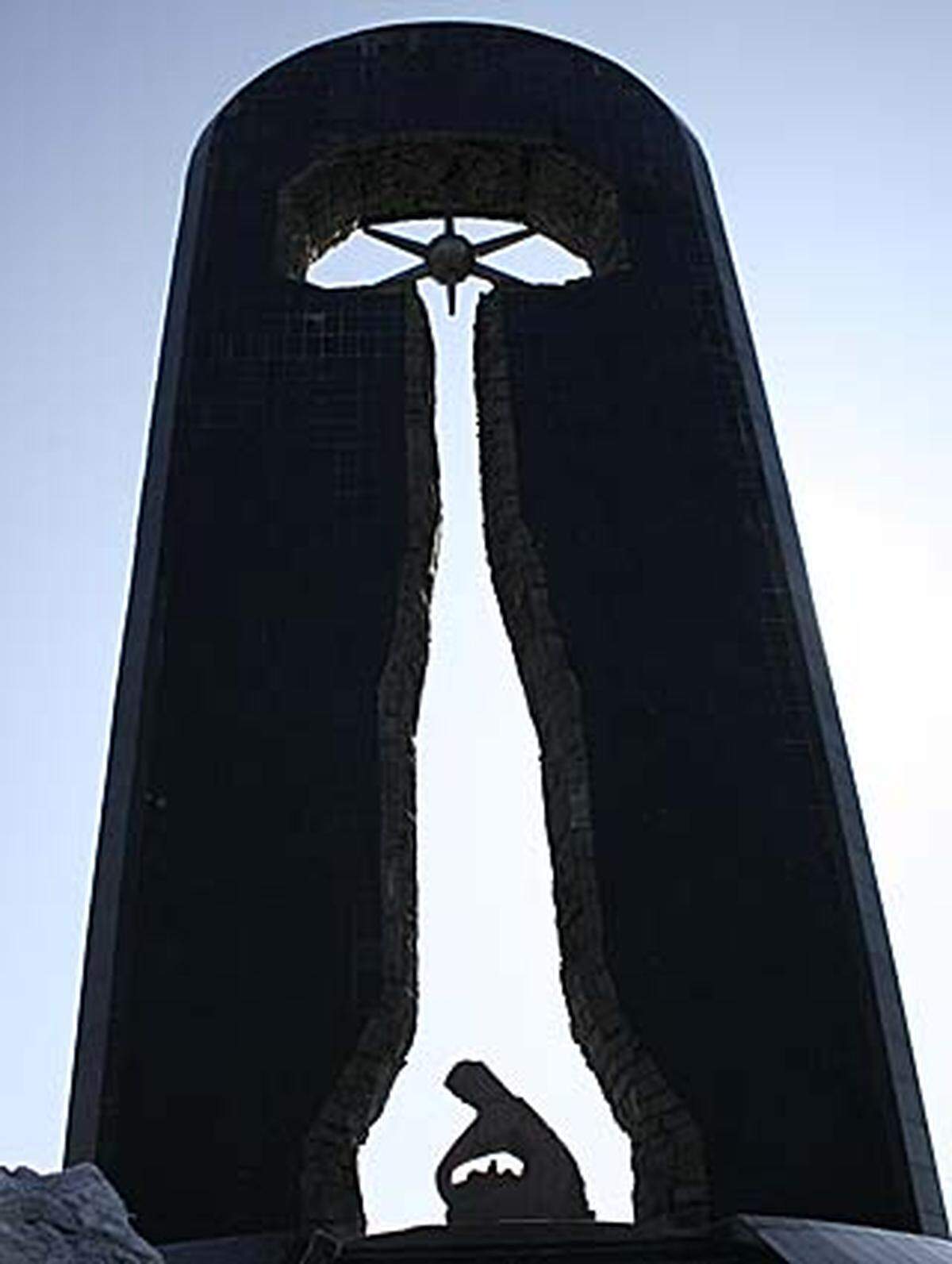 Denkmal für die Opfer der Atombombentests am Rande von Semipalatinsk.