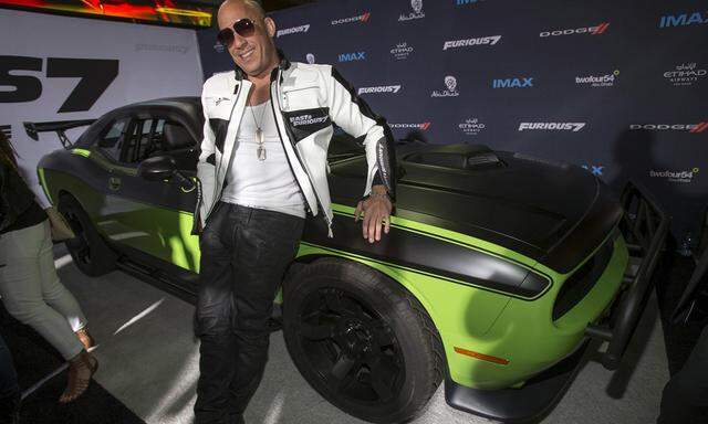 Vin Diesel posiert bei der Premiere von 