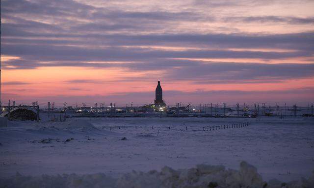 Eine Gasförderanlage in der russischen Region Murmansk.