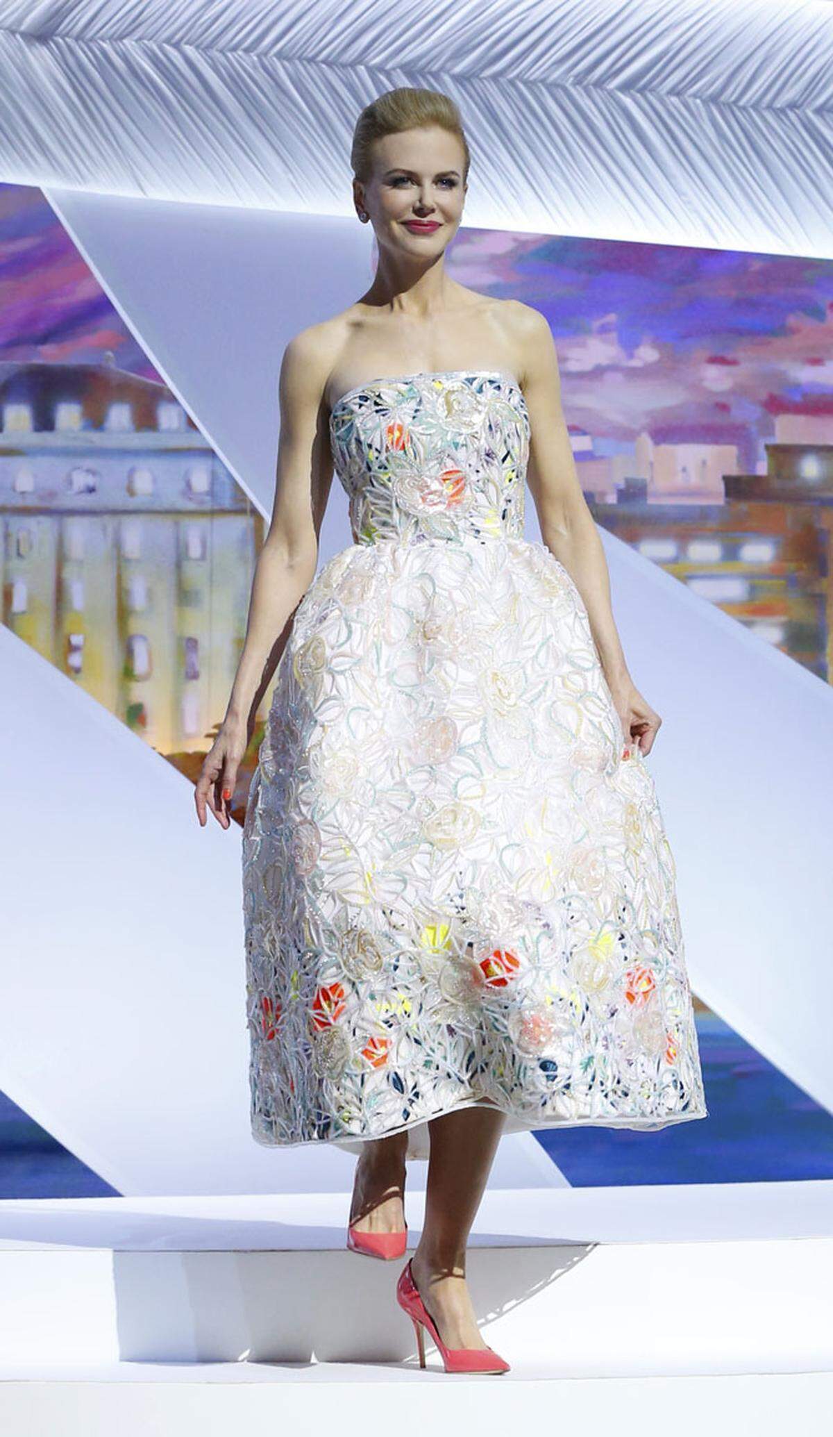 Ebenfalls für ein Kleid von Christian Dior entschied sich Nicole Kidman bei der Filmvorführung.