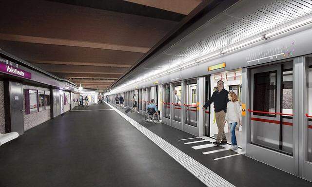 Wenn die U2-Teilstrecke im Herbst 2023 wieder eröffnet, wird es Türen an den Bahnsteigkanten geben.