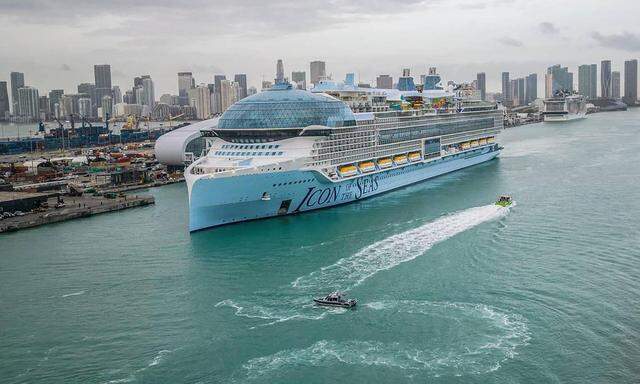 Die Icon of the Seas ist im PortMiami angekommen. 