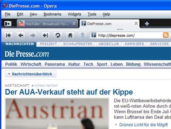 Opera ist einer der ältesten Webbrowser. Nutzer loben meist die zahlreichen nützlichen Funktionen, die bereits integriert sind und nicht erst durch Erweiterungen ergänzt werden müssen. Die Parade-Funktion sind die Maus-Gesten, mit denen gescrollt und vor und zurück geblättert werden kann.  Für Windows, Mac und Linux