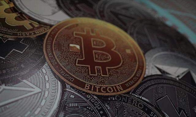 A bitcoin logo is seen at a facility of the Youth and Sports Ministry in Caracas