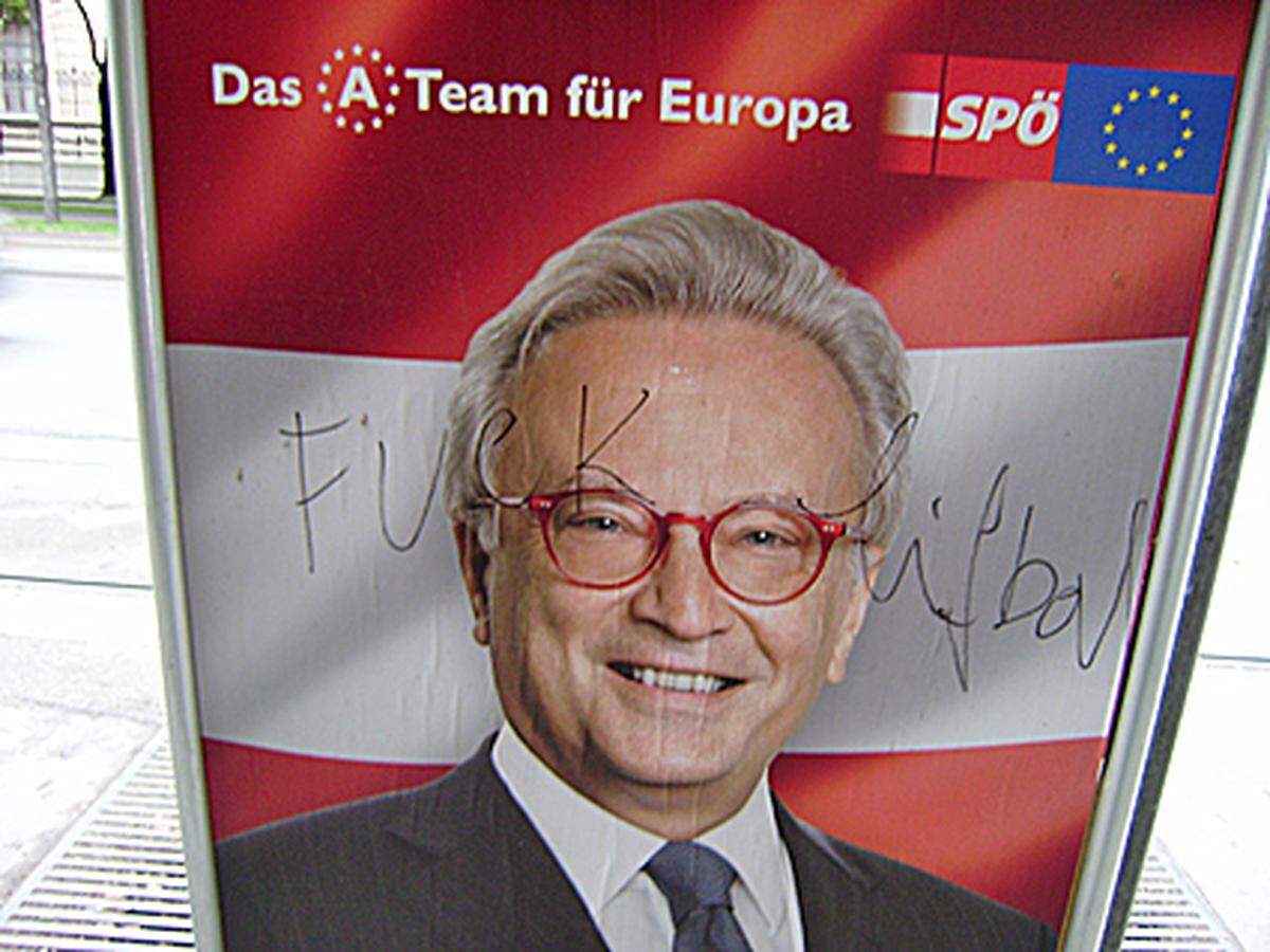 Weiter: Mehr Graffiti auf Wahlplakaten