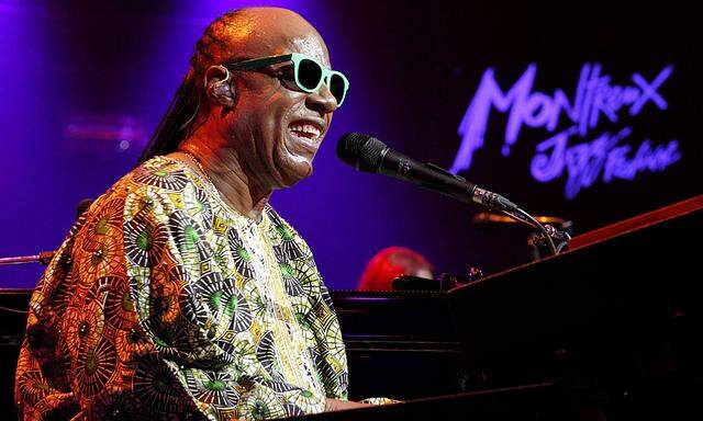 U.S. singer Stevie Wonder performs during the Montreux Jazz Festival in Montreux