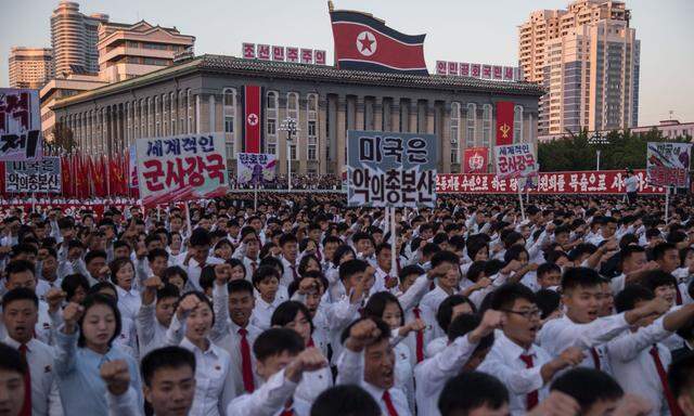  Massenkundgebungen sind in Nordkorea nicht unüblich