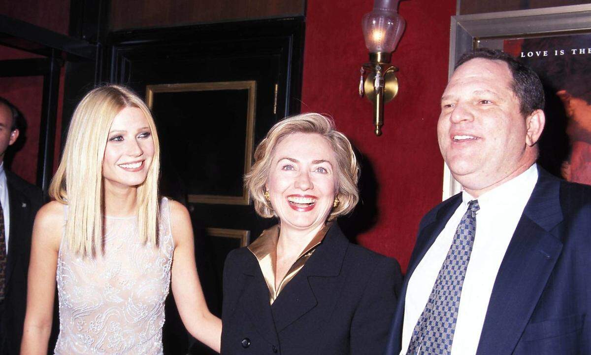 Gwyneth Paltrow, Hillary Clinton und Harvey Weinstein.