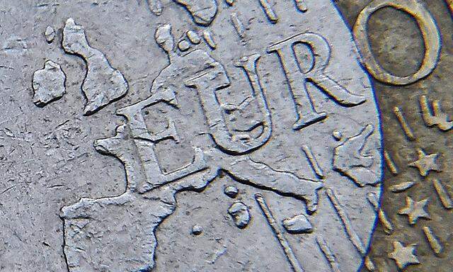 FILE PHOTO: Detail of a European map is seen on the face of a euro coin
