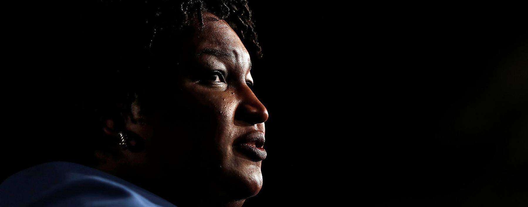 Georgia Democratic gubernatorial nominee Stacey Abrams speaks to supporters during a midterm election night party in Atlanta, Georgia, U.S.