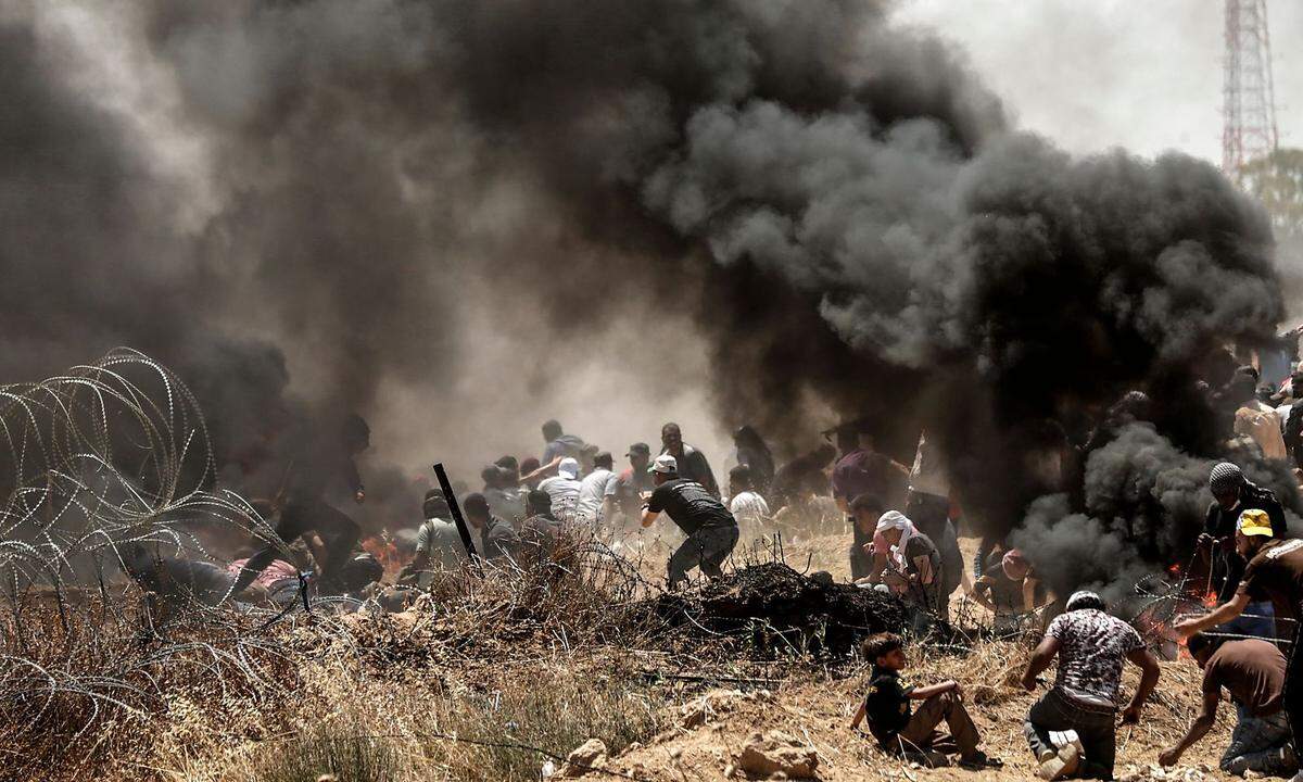 Demonstranten im Gazastreifen