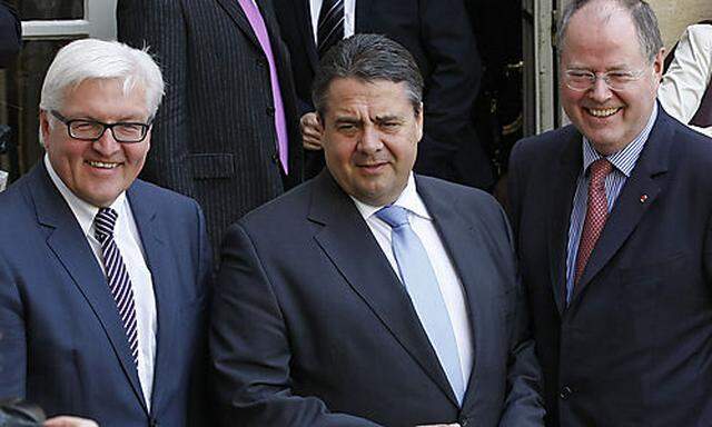 Das Triumvirat Steinmeier, Gabriel, Steinbrück will ohne Urwahl zu einer Entscheidung über den nächsten Spitzenkandidaten kommen.