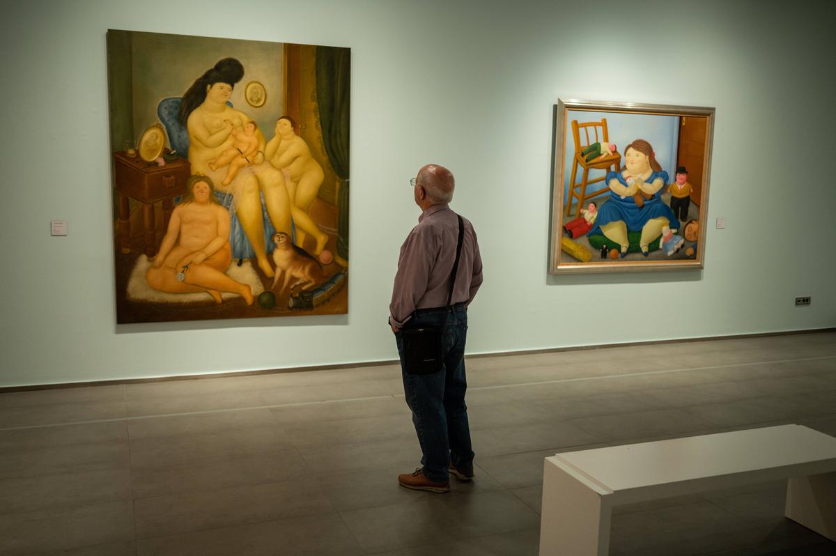 Boteros Werke in einer Ausstellung in Spanien