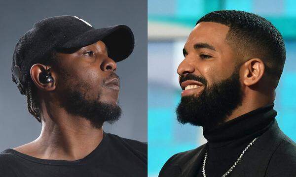 Früher haben sie zusammen Musik gemacht, jetzt beschimpfen sie sich: Kendrick Lamar und Drake. 