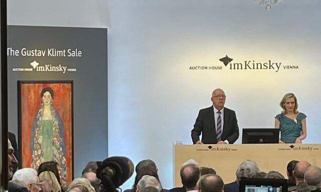 Die Auktion des Klimt-Bilds Mittwochabend.