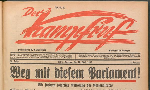 Titelseite „Der Kampfruf“ vom 30. April 1932